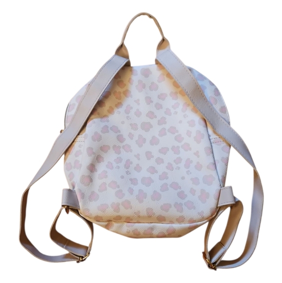 Jessica Simpson Cream, Pink, and Tan Animal Print Backpack, Compact - Picture 4 of 4